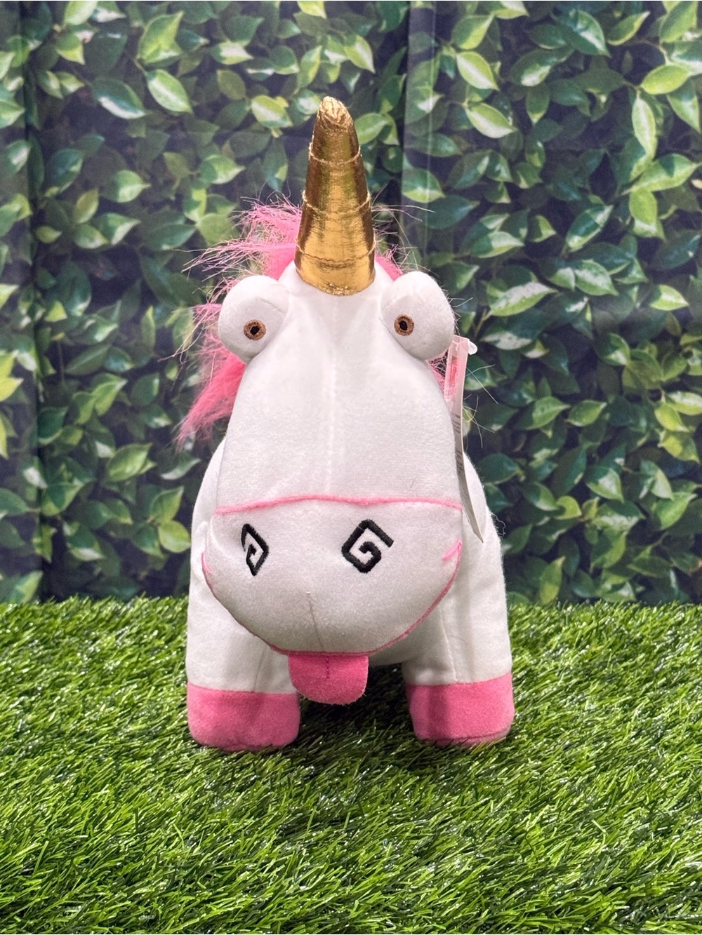Despicable Me Illumination Unicorn Plush Stuffed Animal White Pink Gold